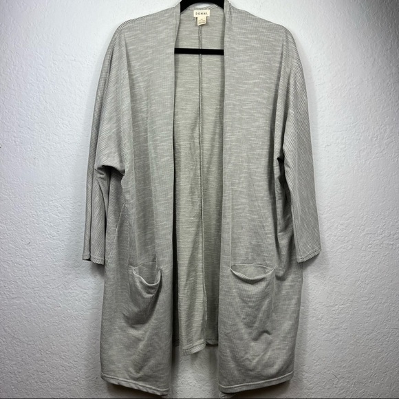 DONNI. One Size Fits All Ribbed Open Front Cardigan Sweater - Picture 1 of 8